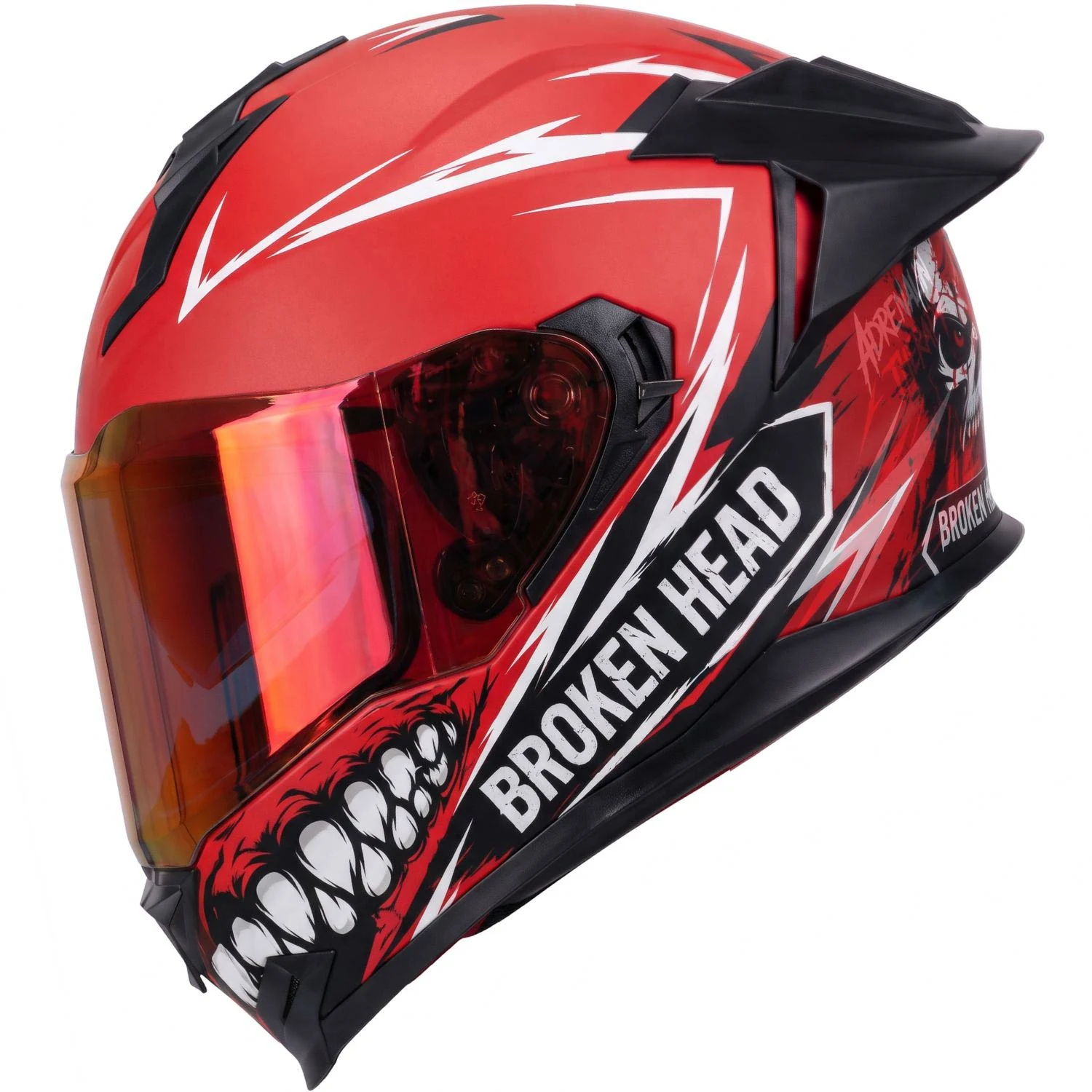 Broken Head Integralhelm Adrenalin Therapy 5X + rot verspiegeltem Racing Visier (Vorbestellung)