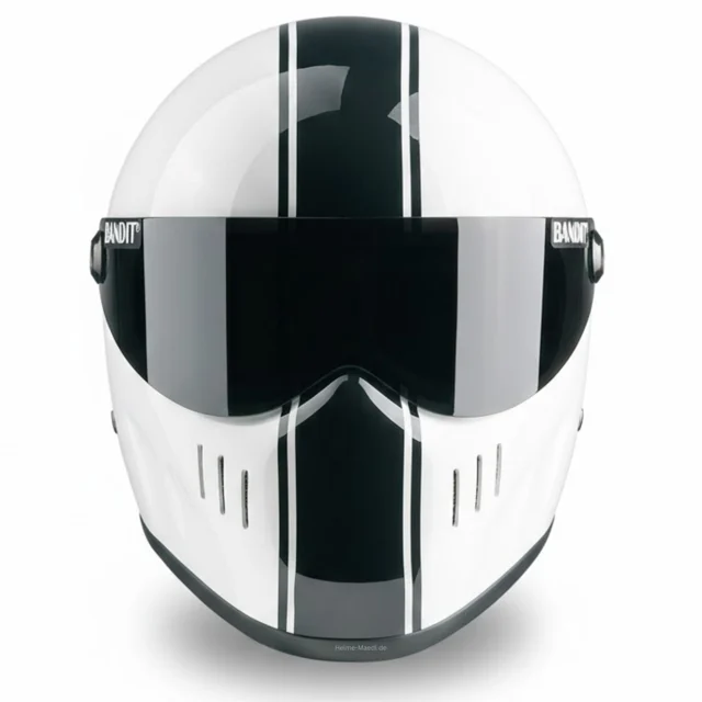 Bandit XXR Helm Classic Schwarz-Weiß Racing Look